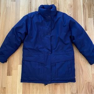Eddie Bauer Navy Blue Goose Down Ridge Line Goretex Winter Jacket Men’s Size M